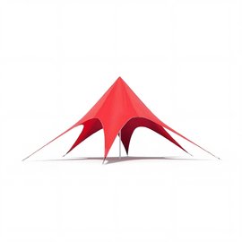 Шатер звезда 75 кв.м. красного цвета